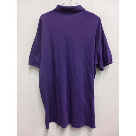 Polo By Ralph Lauren Mens Polo Shirt Large Purple Embroidered Logo Short Sleeve - Picture 7 of 8